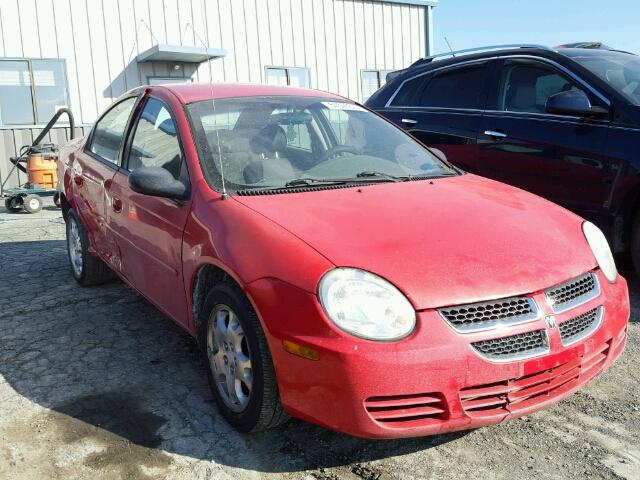 1B3ES56C94D512757 - 2004 DODGE NEON SXT RED photo 1