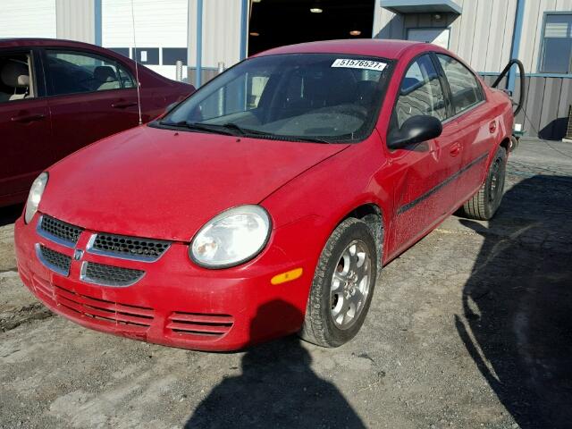 1B3ES56C94D512757 - 2004 DODGE NEON SXT RED photo 2