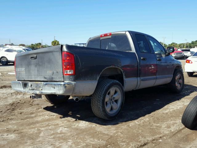 1D7HA18D94S771845 - 2004 DODGE RAM 1500 S GRAY photo 4