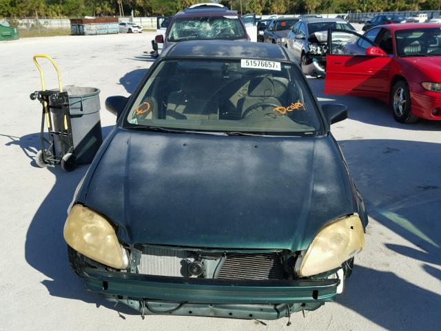 1HGEJ6670XL009124 - 1999 HONDA CIVIC LX GREEN photo 9