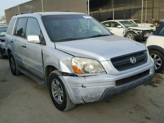 2HKYF18793H575889 - 2003 HONDA PILOT EXL SILVER photo 1