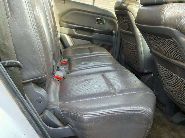 2HKYF18793H575889 - 2003 HONDA PILOT EXL SILVER photo 6