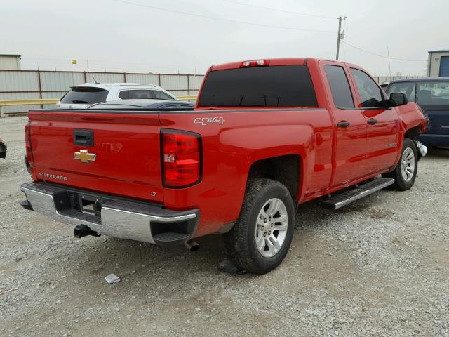 1GCVKREH5EZ196927 - 2014 CHEVROLET SILVERADO RED photo 4