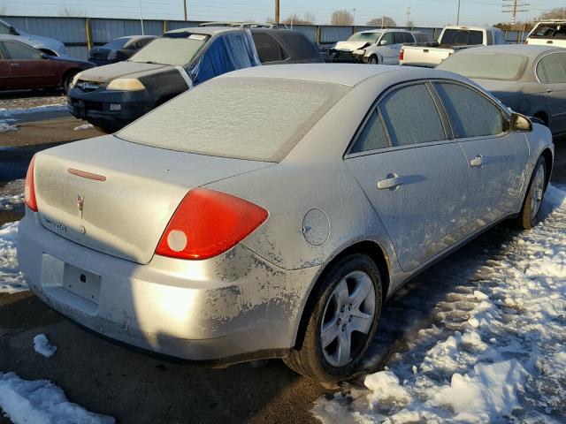 1G2ZG57B684240640 - 2008 PONTIAC G6 BASE SILVER photo 4