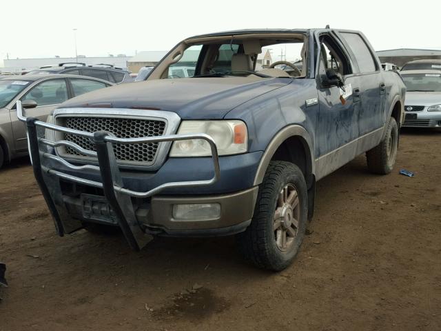 1FTPW145X4KB70191 - 2004 FORD F150 SUPER BLUE photo 2