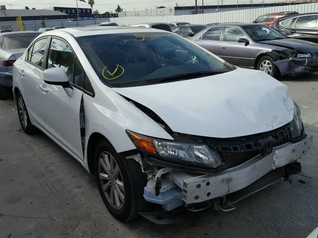 19XFB2F84CE352006 - 2012 HONDA CIVIC EX WHITE photo 1