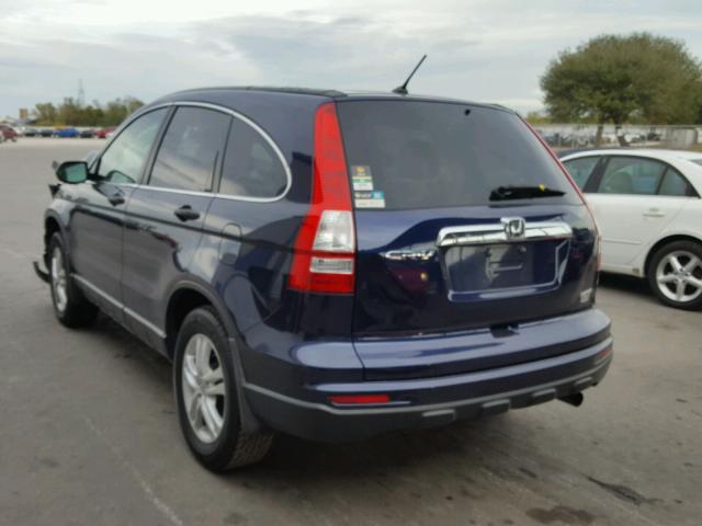 5J6RE3H55AL048839 - 2010 HONDA CR-V EX BLUE photo 3