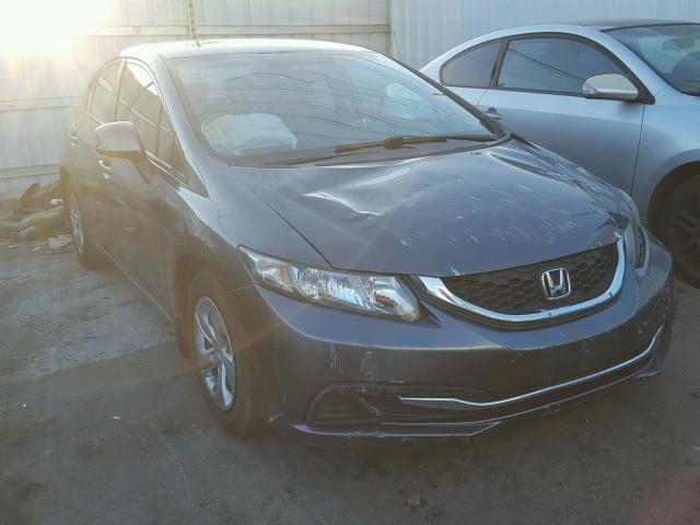 19XFB2F50DE213322 - 2013 HONDA CIVIC LX GRAY photo 1