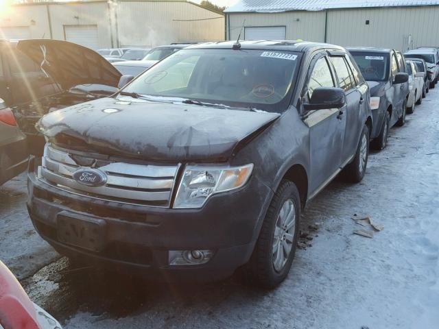 2FMDK38C28BA99857 - 2008 FORD EDGE SEL BLACK photo 2