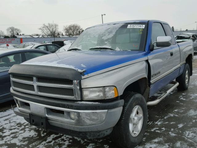 1B7HF13ZXVJ619479 - 1997 DODGE RAM 1500 BLUE photo 2