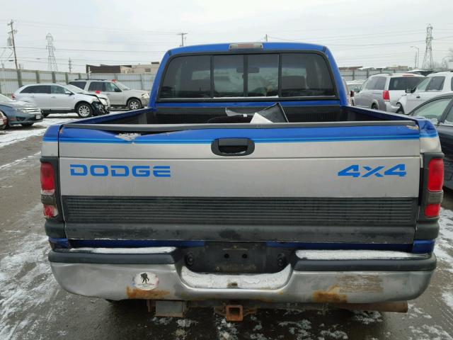 1B7HF13ZXVJ619479 - 1997 DODGE RAM 1500 BLUE photo 9