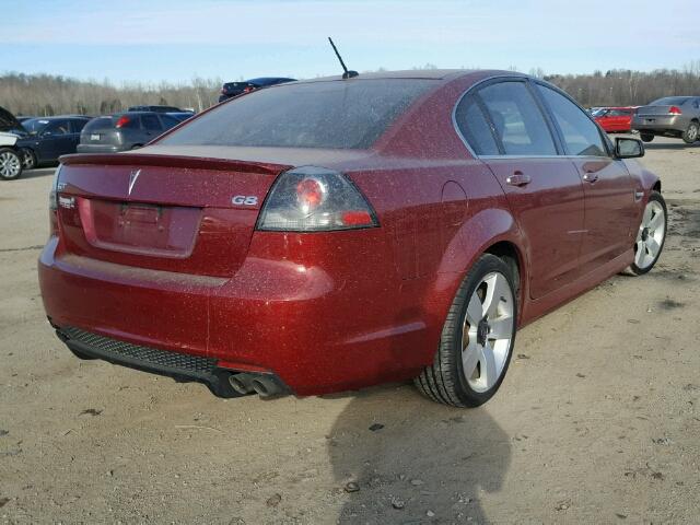 6G2EC57Y99L214459 - 2009 PONTIAC G8 GT RED photo 4