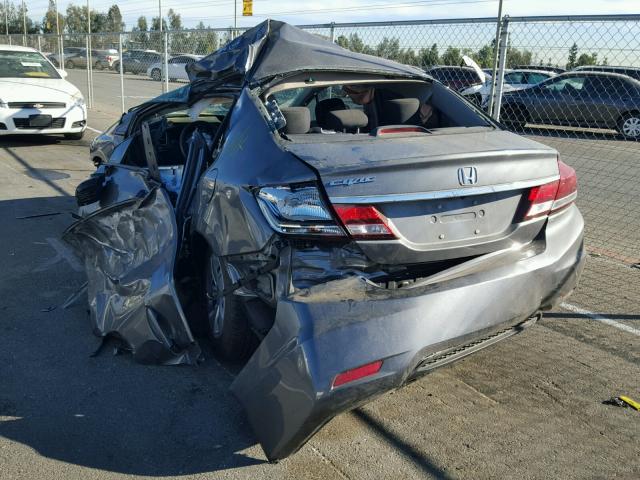 19XFB2F59DE287029 - 2013 HONDA CIVIC LX GRAY photo 3