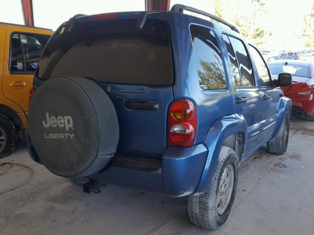 1J4GK58K14W225634 - 2004 JEEP LIBERTY LI BLUE photo 4