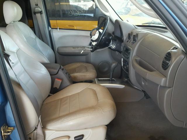 1J4GK58K14W225634 - 2004 JEEP LIBERTY LI BLUE photo 5
