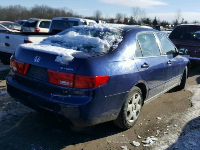 1HGCM55425A110691 - 2005 HONDA ACCORD LX BLUE photo 4