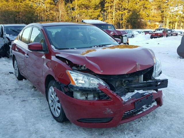 3N1AB7AP2DL662189 - 2013 NISSAN SENTRA S RED photo 1