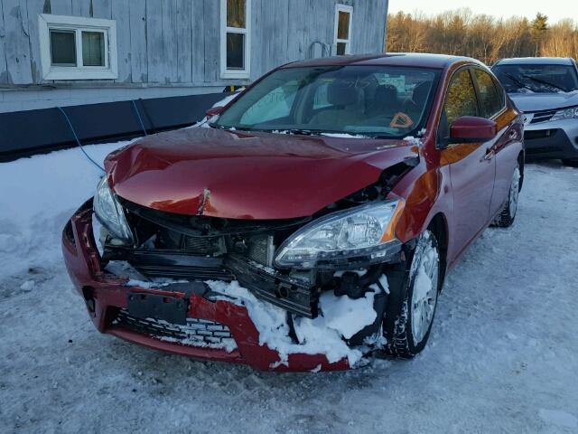 3N1AB7AP2DL662189 - 2013 NISSAN SENTRA S RED photo 2