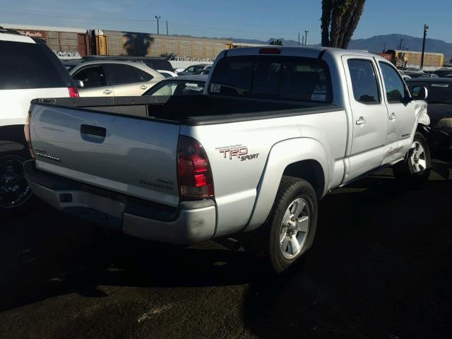 3TMKU72N75M003755 - 2005 TOYOTA TACOMA DOU SILVER photo 4