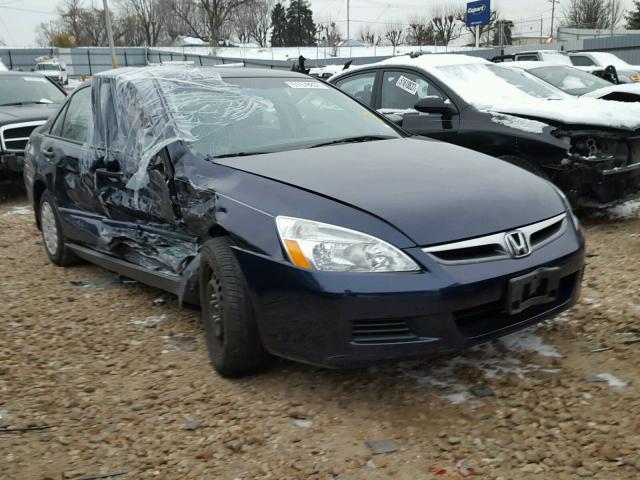 1HGCM56197A129455 - 2007 HONDA ACCORD VAL BLUE photo 1