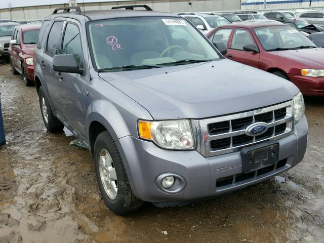 1FMCU03158KA20245 - 2008 FORD ESCAPE XLT SILVER photo 1