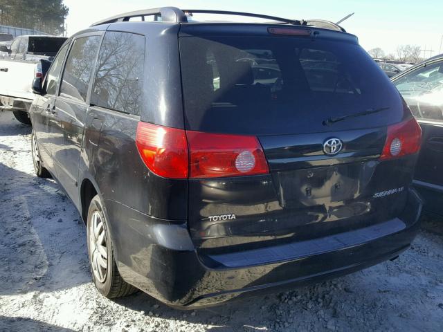 5TDZK23C68S154787 - 2008 TOYOTA SIENNA LE BLACK photo 3