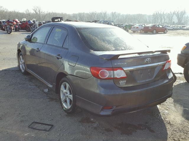 2T1BU4EE8DC961546 - 2013 TOYOTA COROLLA BA GRAY photo 3