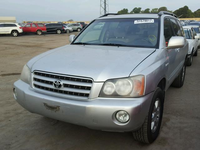 JTEHF21A910018479 - 2001 TOYOTA HIGHLANDER SILVER photo 2