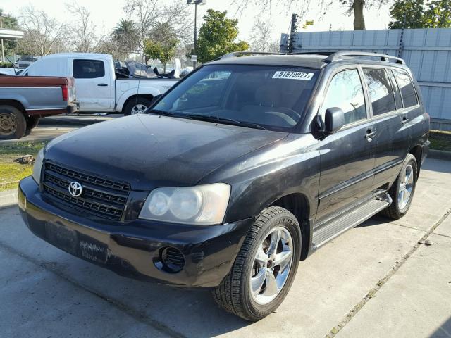 JTEGF21A220036478 - 2002 TOYOTA HIGHLANDER BLACK photo 2