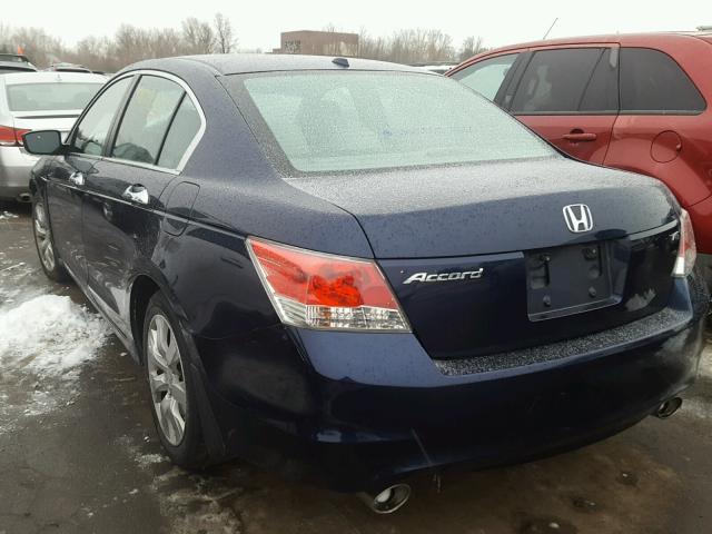 1HGCP36859A032037 - 2009 HONDA ACCORD EXL BLUE photo 3