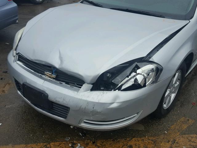 2G1WT57N191314752 - 2009 CHEVROLET IMPALA 1LT SILVER photo 9