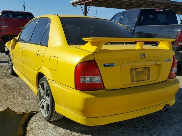 JM1BJ227310465935 - 2001 MAZDA PROTEGE MP YELLOW photo 3