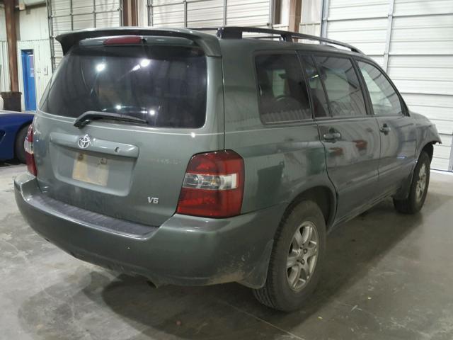 JTEEP21A770227776 - 2007 TOYOTA HIGHLANDER GREEN photo 4