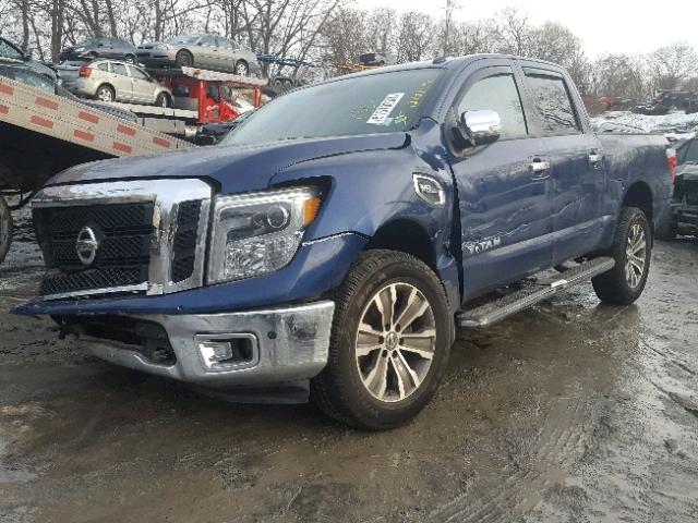 1N6AA1E56HN506228 - 2017 NISSAN TITAN SV BLUE photo 2