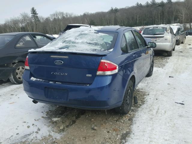 1FAHP35N98W190495 - 2008 FORD FOCUS SE BLUE photo 4