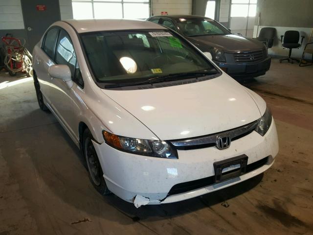 2HGFA16558H326515 - 2008 HONDA CIVIC LX WHITE photo 1