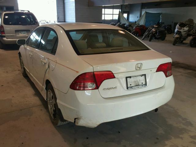 2HGFA16558H326515 - 2008 HONDA CIVIC LX WHITE photo 3