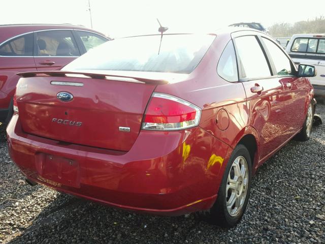 1FAHP36N69W138886 - 2009 FORD FOCUS SES RED photo 4