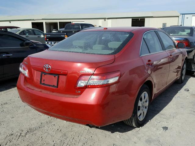 4T4BF3EK0AR060651 - 2010 TOYOTA CAMRY BASE RED photo 4