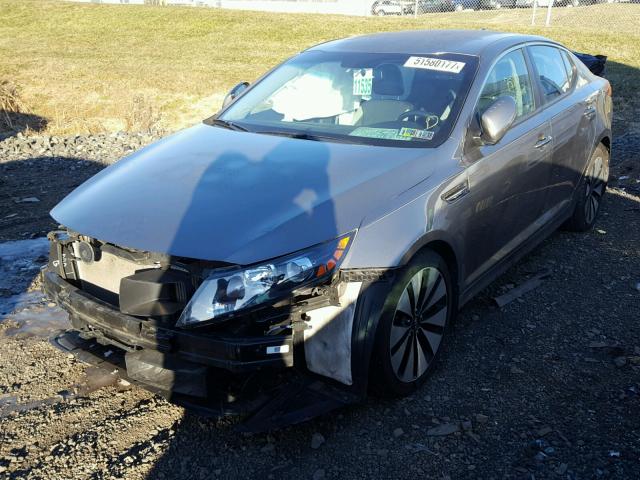 5XXGR4A6XDG237971 - 2013 KIA OPTIMA SX GRAY photo 2