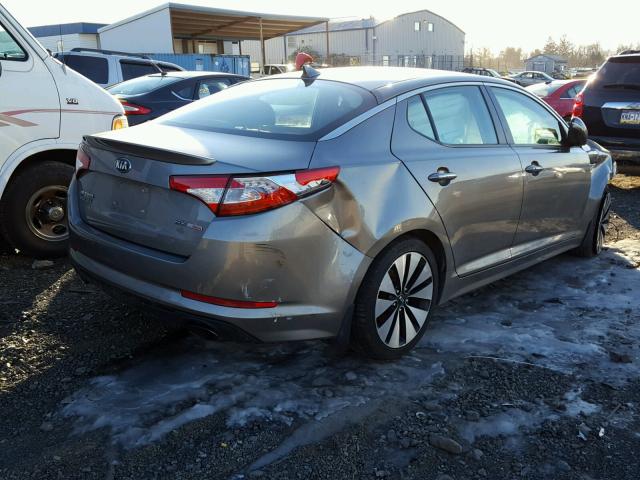 5XXGR4A6XDG237971 - 2013 KIA OPTIMA SX GRAY photo 4