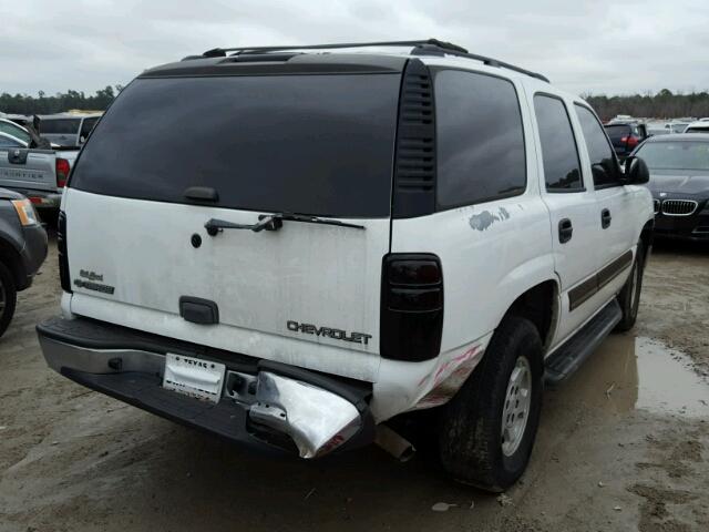 1GNEK13T75J258228 - 2005 CHEVROLET TAHOE K150 WHITE photo 4