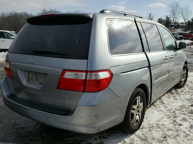 5FNRL38767B046882 - 2007 HONDA ODYSSEY EX BLUE photo 4