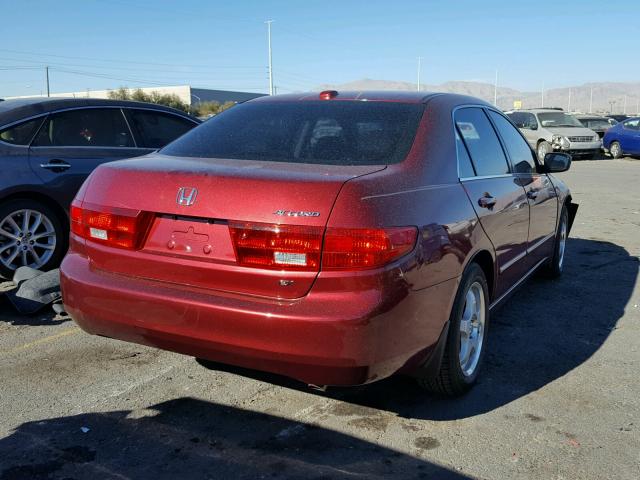 1HGCM56895A111127 - 2005 HONDA ACCORD EX RED photo 4