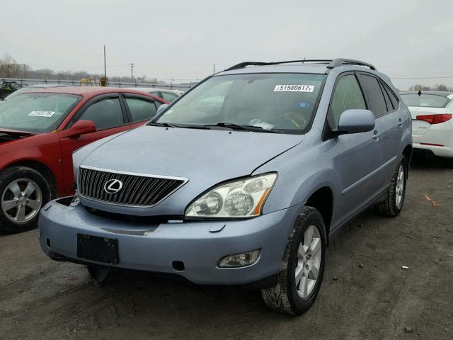 JTJHA31U240007490 - 2004 LEXUS RX 330 BLUE photo 2