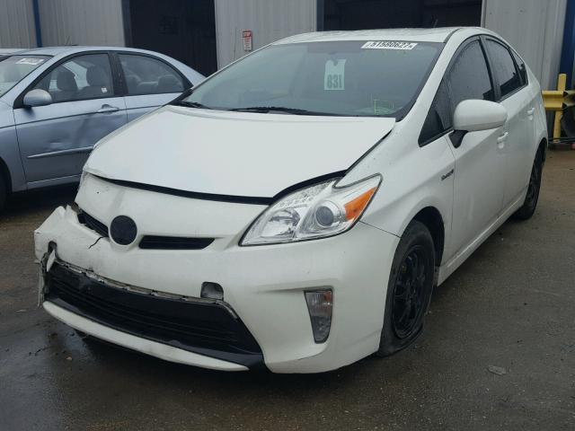 JTDKN3DU7C5513388 - 2012 TOYOTA PRIUS WHITE photo 2