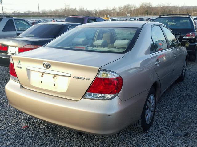 4T1BE32K25U509349 - 2005 TOYOTA CAMRY LE BEIGE photo 4