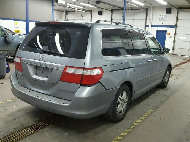 5FNRL38616B054443 - 2006 HONDA ODYSSEY EX GRAY photo 4