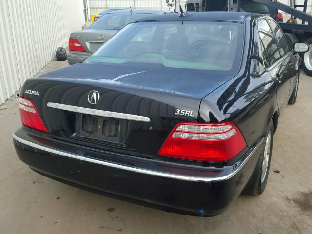 JH4KA96664C000206 - 2004 ACURA 3.5RL BLACK photo 4