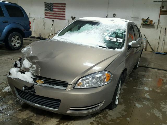 2G1WT58N379376909 - 2007 CHEVROLET IMPALA LT BROWN photo 2